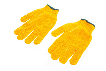 Трикотажные перчатки Зубр с противоскользящим двусторонним перекрестным покрытием (размер L-XL) 11278-XL