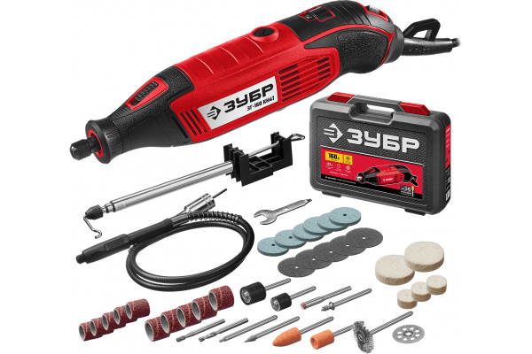 Электрический гравер ЗУБР 41 предмет, кейс ЗГ-160 КН41