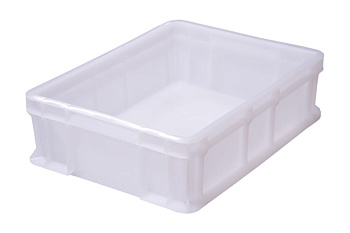 Сплошной ящик с внешней ручкой Тара.ру 400х300х120 мм, белый, морозостойкий 18590