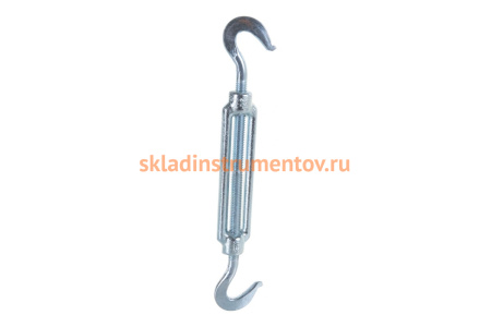 Талреп ЗУБР М8 DIN 1480 крюк-крюк, кованая натяжная муфта 304366-08 Талреп ЗУБР М8 DIN 1480 крюк-крюк, кованая натяжная муфта 304366-08