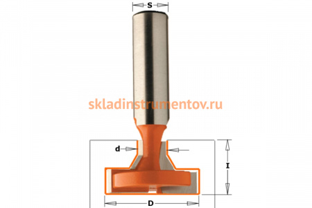 Фреза пазовая конструкционная Т - образная (28/11x13.5 мм; S 12 мм) по дереву CMT 950.603.11