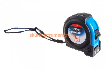 Рулетка БАРС Вектор 3 м х 19 мм, утолщенное полотно, магнитный зацеп 32540