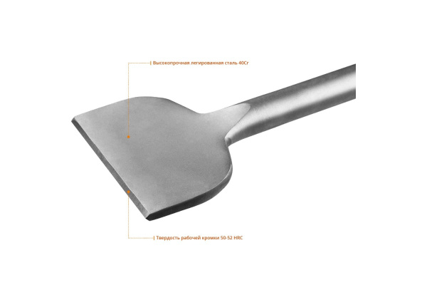 Зубило лопаточное БУРАН 75х400 мм, HEX 30 Зубр 29375-75-400