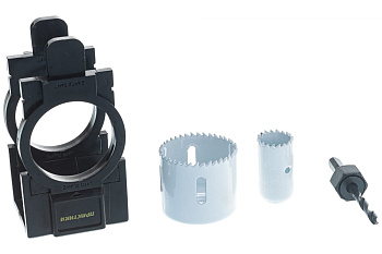 Набор коронок для замков (54 мм; 25 мм; держатель; кондуктор) ПРАКТИКА 031-310