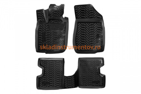 Ковры в салон Airline 3D без 3-го ряда для Lada Largus 12- компл. 4 шт. ACM-PS-04