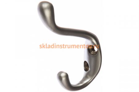 Мебельный крючок JET 586 двухрожковый, алюминий, матовый хром CQ586A.002CM99