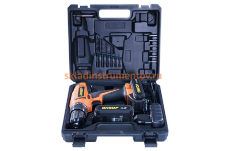 Аккумуляторная дрель-шуруповерт Энкор ДША-2 14.4ЭР/10Л 50024