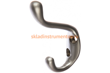 Мебельный крючок JET 586 двухрожковый, алюминий, матовый хром CQ586A.002CM99