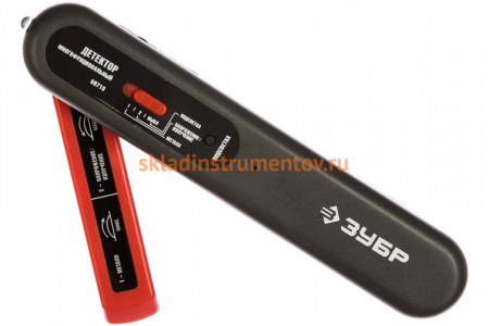 Многофункциональный тестер с детектором металла до 50мм , провода под напряжением 70-600В , встроенный фонарь Зубр 59710