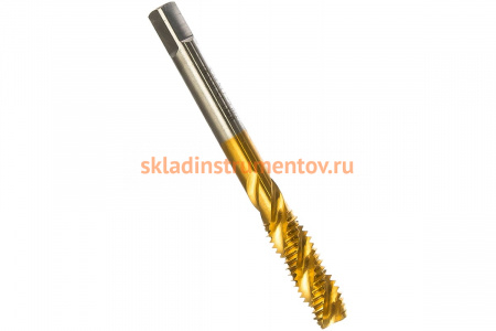 Метчик M8x1,25 HSS M2 TiN спиральный ПрофОснастка №425 арт. 50221025