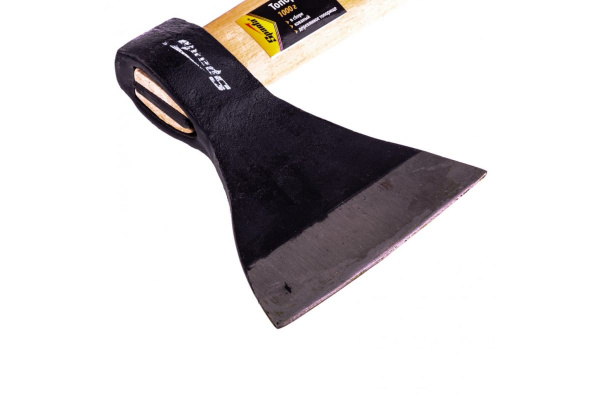 Топор SPARTA 1000 г, в сборе, кованый, деревянное топорище 21615