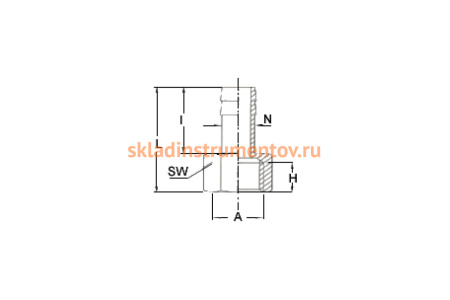 Переходник F1/4" - ёлочка (6 мм) 1227/1 GAV 16460