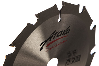 Диск пильный по газобетону, строительному дереву (160х20 мм; 12T; б/рез) АТАКА 7088860