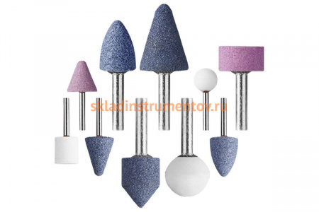 Абразивные минишарошки-насадки для гравера и дрели (10 предметов) STAYER 2989-H10 
