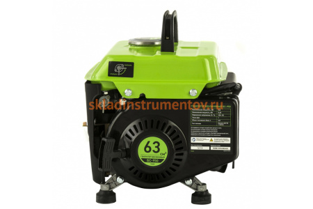 Бензиновый генератор СИБРТЕХ БС-950 0,8 кВт 230 В, 2-х такт, 4 л, ручной стартер 94665
