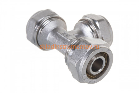 Тройник соединительный (20х20х20 мм; 2 мм; цанга-цанга) для трубопровода Зубр 51403-20