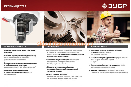 Ручной электрический миксер ЗУБР МАСТЕР МРД-1400