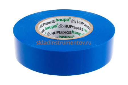 Изолента HAUPA ПВХ синий 19 ммх20 м, d 74 мм 263850