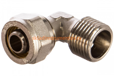 Уголок соединительный (16 мм; 1/2"; цанга-штуцер) для трубопровода Зубр 51409-16-1/2