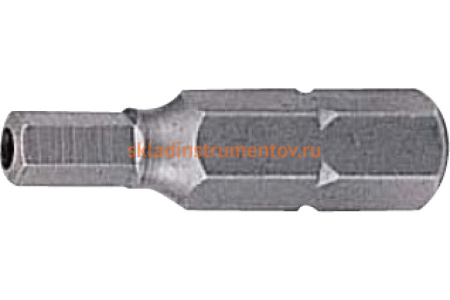 Бита 6-гранная с отверстием (HEX6 мм; 25 мм; 1/4) FORCE 124S2506