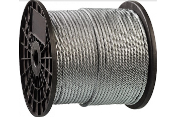 Стальной трос Зубр DIN 3055, оцинкованная сталь, синтетическая сердцевина, d=4мм, L=200м 4-304110-04 Стальной трос Зубр DIN 3055, оцинкованная сталь, синтетическая сердцевина, d=4мм, L=200м 4-304110-04