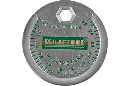 Раскрыватель зазора свечи Kraftool с градуировкой 0.8-2.4 мм 43258