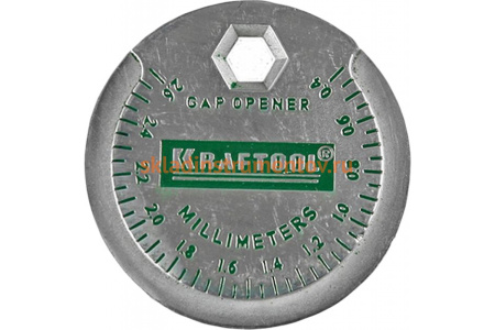Раскрыватель зазора свечи Kraftool с градуировкой 0.8-2.4 мм 43258