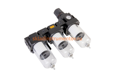 Модульная группа с тремя влаго-маслоотделителями и регулятором давления 1/2'' WIEDERKRAFT WDK-70744