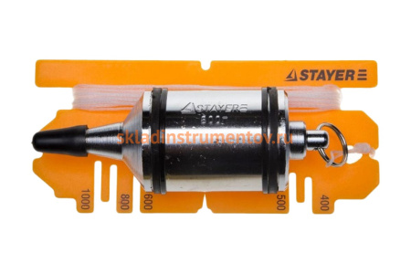 Строительный отвес STAYER со шнуром с противоударными ободками 06352-80