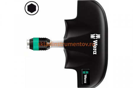 Поперечная ручка с патроном Wera 489 1/4 45/44/87 мм WE-013390