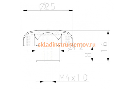 Звездообразная рукоятка KIPP K0155.504