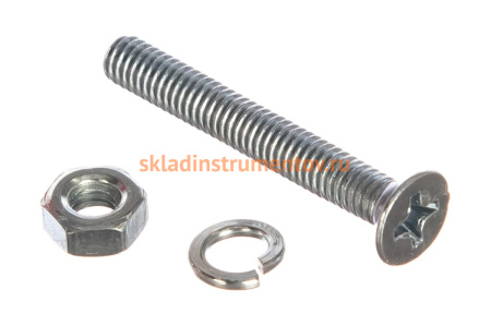 Винт ЗУБР DIN965 в комплекте с гайкой DIN934 18 шт, 303456-04-030