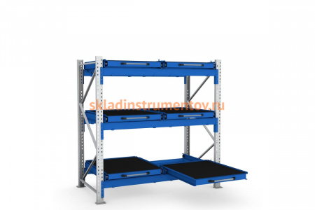 Стеллаж FLAMES 2000х1000х2000, с выкатными платформами 1646.100