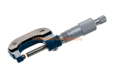 Трубный микрометр МТ- 25 0,01 со сферической пяткой МИК Micron 450485