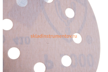 Круг шлифовальный на липучке для обработки красок, лаков и шпаклевок (125 мм; Р1000; 8 отверстий) KLINGSPOR 307111