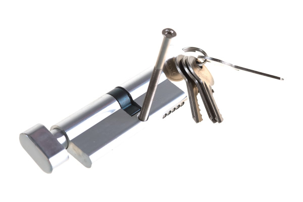 Цилиндровый механизм с вертушкой AJAX AX102/80 mm 30+10+40 CP хром 5 кл. 39847