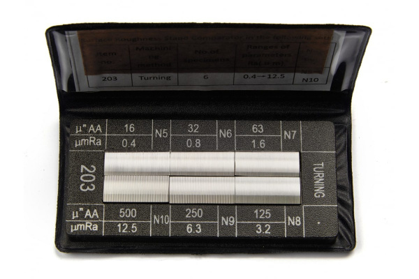 Набор образцов шероховатости поверхности ZITOM 6шт, Ra 0.05 - 12.5 ks00003