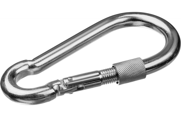 Карабин с предохранительной гайкой ЗУБР DIN 5299D, 10 мм, 1 шт 304556-10 Карабин с предохранительной гайкой ЗУБР DIN 5299D, 10 мм, 1 шт 304556-10