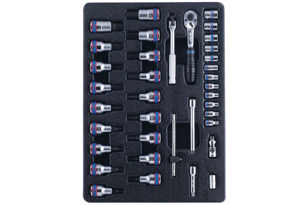 Набор инструментов в красной тележке, 95 предметов KING TONY 931A-010MR-MA