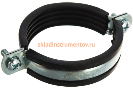 Трубный хомут с гайкой ЗУБР 2 1/2", 6шт, оцинкованный 37850-75-80