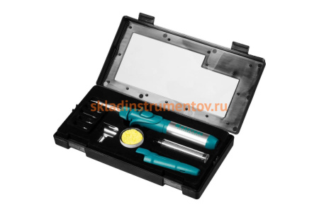 Набор, паяльник газовый, 3в1, пьезоподжиг, 5 насадок, припой 1300С KRAFTOOL "PRO" 55503-H10 Набор, паяльник газовый, 3в1, пьезоподжиг, 5 насадок, припой 1300С KRAFTOOL "PRO" 55503-H10