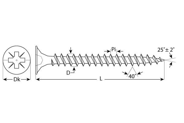 Универсальные шурупы для дерева, ДСП, ДВП Зубр желтопассивированные, PZ, 6,0x120мм, ТФ0, 800шт 4-300390-60-120