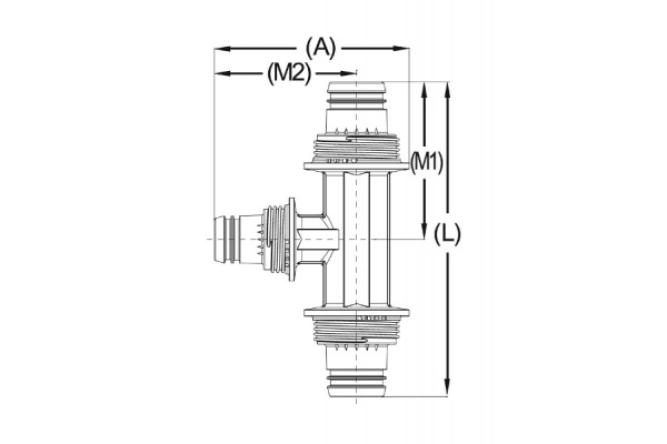 Тройник редукционный "ШиреФит" (26х16х26 мм) для трубопровода Зубр 51506-26-16-26