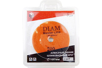 Круг алмазный гибкий шлифовальный Master Line Universal (100х15 мм; №200; сухая/мокрая) Diam 000625