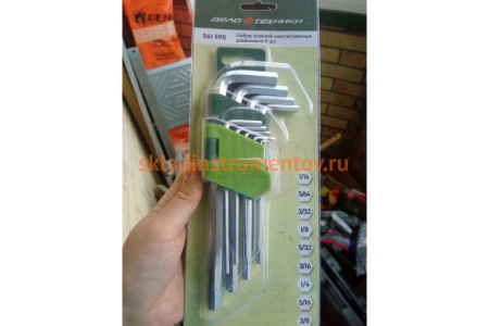 Набор шестигранных дюймовых ключей 9 шт ДТ/40 Дело Техники 561590
