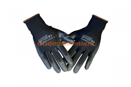 Защитные легкие бесшовные перчатки WIEDERKRAFT размер M, пара WDK-PU01B/M