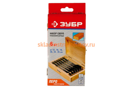 Набор перьевых сверл по дереву (6 шт.) Зубр 29505-H6
