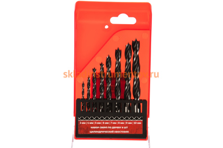 Набор сверл по дереву (8 шт; 3-10 мм) КЕДР 150-028 208712