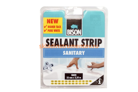 Лента BISON SEALANTSTRIP SANITARY WHITE FPB 22MM*3,35M 6311182