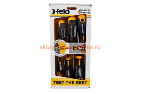 Набор отверток Felo Ergonic SL/PZ с шестигранным лезвием, 6 шт 41096248